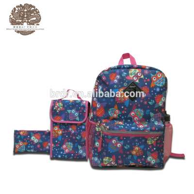 Top Sale Full Set Children School Bag with Lunch bag and Pencil case