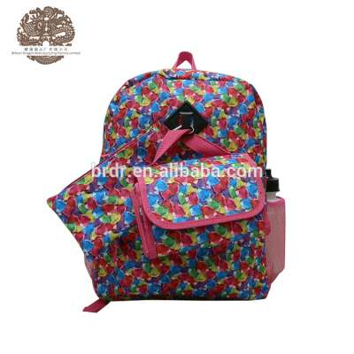 Most Popular Allover Printed Funky Girls School Backpack with Lunch bag and Pencil case