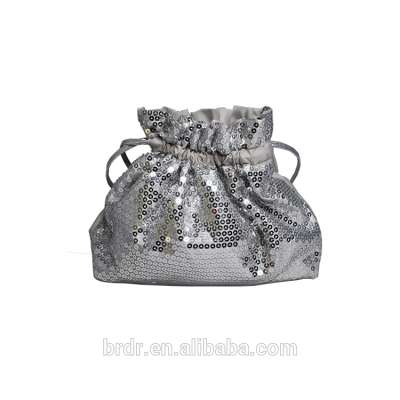 The Latest Cool Sliver Sequin Cheap Cute Girl Drawstring Cosmetic Bag