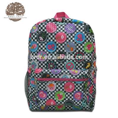 Full Color Printed 600D Polyester Adult Backpack Bag School Backpack